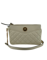 Versace Elegant White Lamb Leather Crossbody Pouch -  Luxury Cross Body Bag for Women -  Versace.
